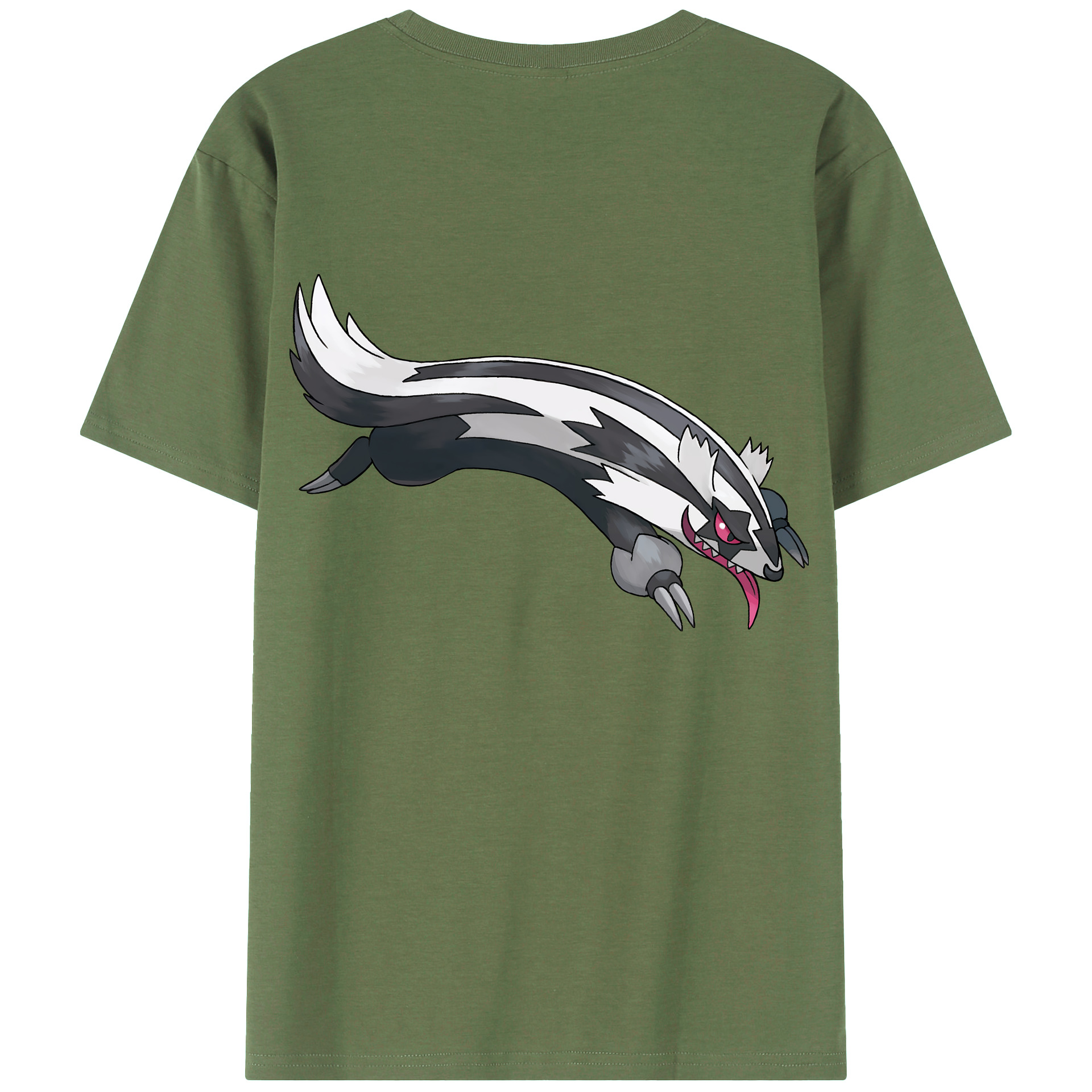 （画像用） ポケットモンスター Pokémon 綿100％ メンズ半袖Tシャツ（バックプリント） 通気性
